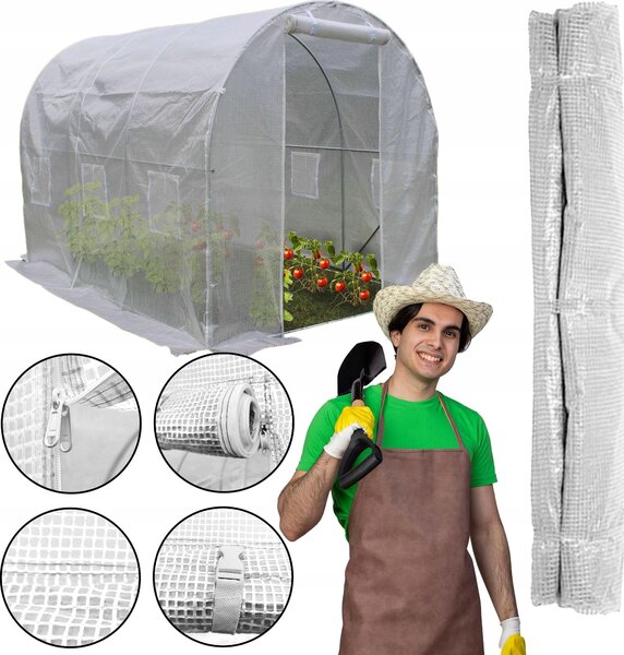 Sama Folia Zamienna Na Tunel Foliowy Ogrodowy Foliak 3X2X2 6M² Biała