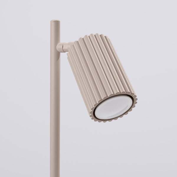 Szarobrązowa metalowa lampa stołowa (wysokość 43 cm) Gleam – Sollux