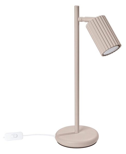 Szarobrązowa metalowa lampa stołowa (wysokość 43 cm) Gleam – Sollux