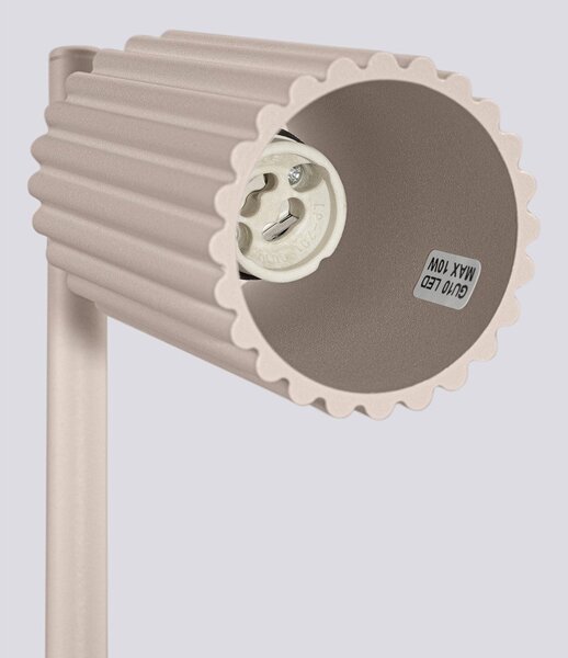 Szarobrązowa metalowa lampa stołowa (wysokość 43 cm) Gleam – Sollux