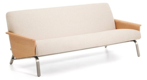 Beżowa sofa z tkaniny szenilowej 205 cm Amsen – Kave Home