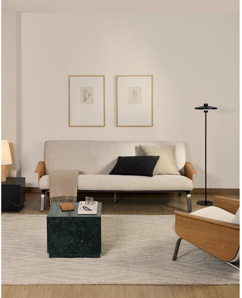 Beżowa sofa z tkaniny szenilowej 205 cm Amsen – Kave Home