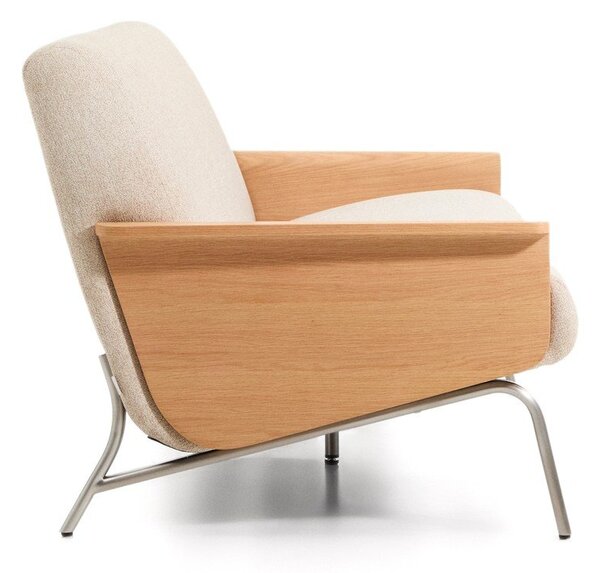 Beżowa sofa z tkaniny szenilowej 205 cm Amsen – Kave Home