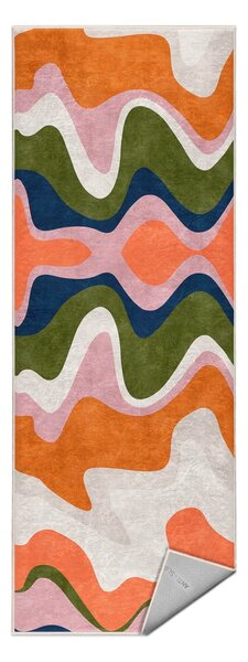 Pomarańczowy chodnik odpowiedni do prania 60x230 cm Squiggly Orange – Mila Home