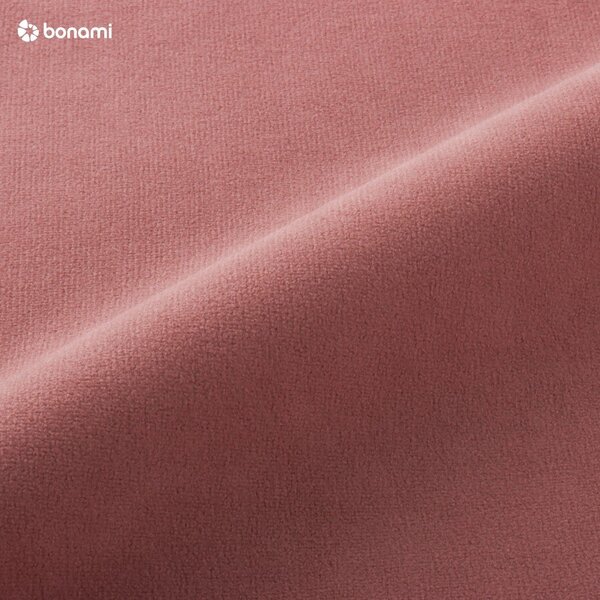 Jasnoróżowy aksamitny rozkładany narożnik (prawostronny/w kształcie litery U) Sweet Harmony – Miuform