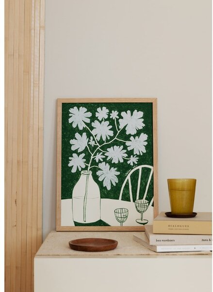 Plakat 30x40 cm Blue Flowers & Red Wine – Anouk van Cleef – The Poster Club