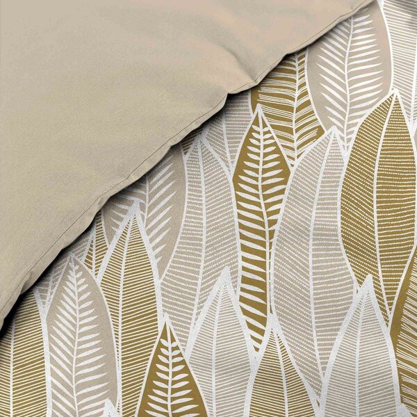 Pościel dwuosobowa z mikrowłókna w kolorze ochry 240x220 cm Kim – douceur d'intérieur
