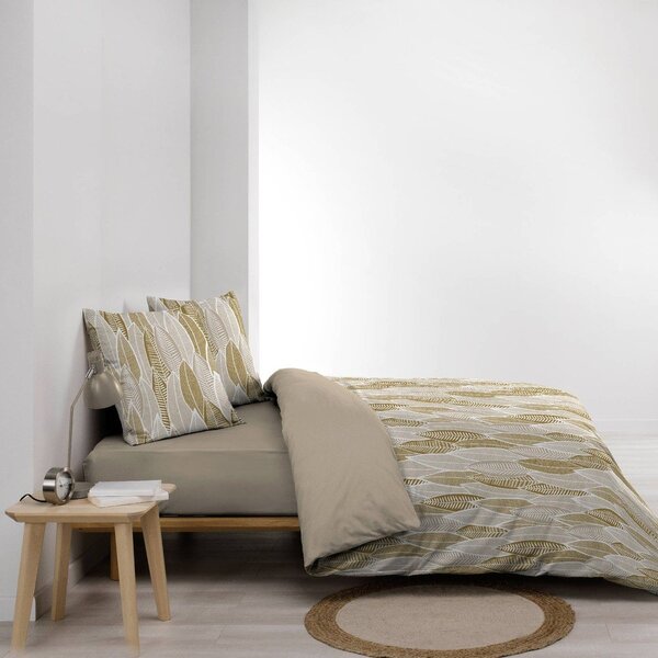 Pościel dwuosobowa z mikrowłókna w kolorze ochry 240x220 cm Kim – douceur d'intérieur