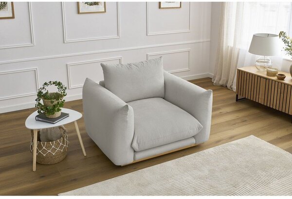Jasnoszary fotel Ernest – Bobochic Paris