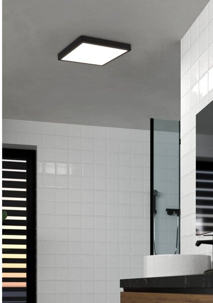 Czarna lampa sufitowa LED 28,5x28,5 cm FUEVA 5 – EGLO