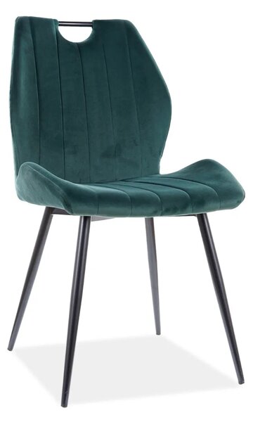 Krzesło tapicerowane ARCO VELVET zielone