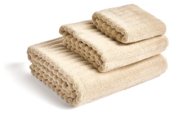 Beżowy bawełniany ręcznik kąpielowy frotte 70x140 cm Navira – Kave Home