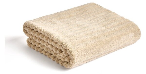 Beżowy bawełniany ręcznik kąpielowy frotte 70x140 cm Navira – Kave Home