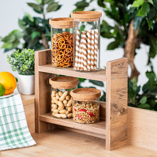 4Home Szklany pojemnik do żywności z pokrywką Cork, 1000 ml, 1000 ml
