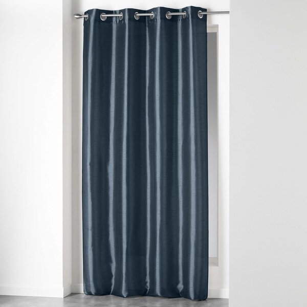 Ciemnoniebieska zasłona z mikrosatyny 140x240 cm Shana – douceur d'intérieur