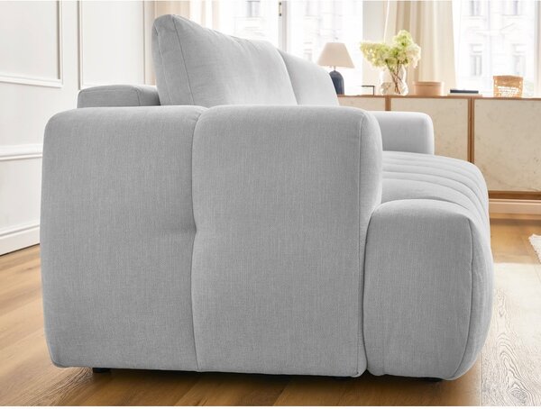 Jasnoszara rozkładana/ze schowkiem sofa 251 cm Fuji – Bobochic Paris