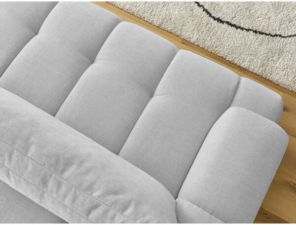 Jasnoszara rozkładana/ze schowkiem sofa 251 cm Fuji – Bobochic Paris