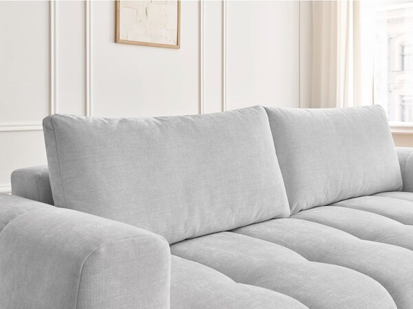 Jasnoszara rozkładana/ze schowkiem sofa 251 cm Fuji – Bobochic Paris