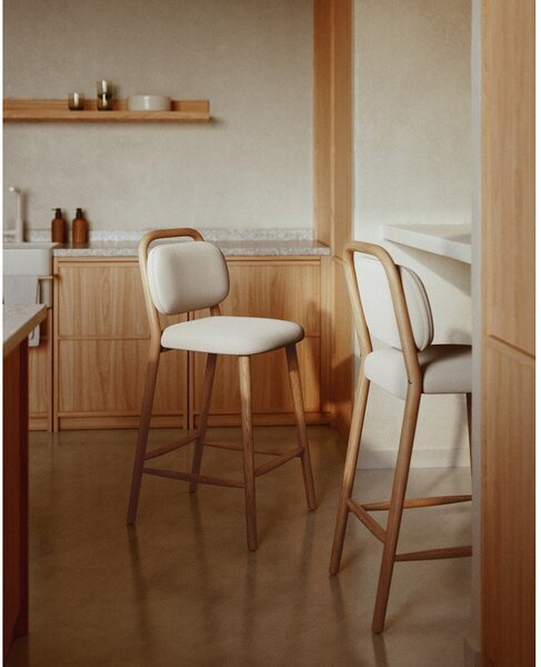 Beżowy hoker (wysokość siedziska 66 cm) Helda – Kave Home