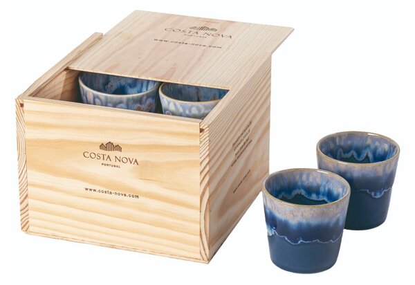 Niebieskie kamionkowe filiżanki zestaw 8 szt. na espresso 210 ml Grespresso – Costa Nova