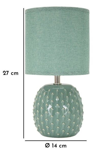 Jasnoniebieska lampa stołowa ceramiczna z tekstylnym kloszem (wysokość 27 cm) Pontus – Mauro Ferretti