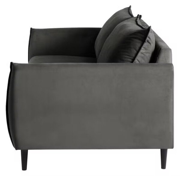 Ciemnoszara aksamitna sofa 203 cm Juli – Ropez