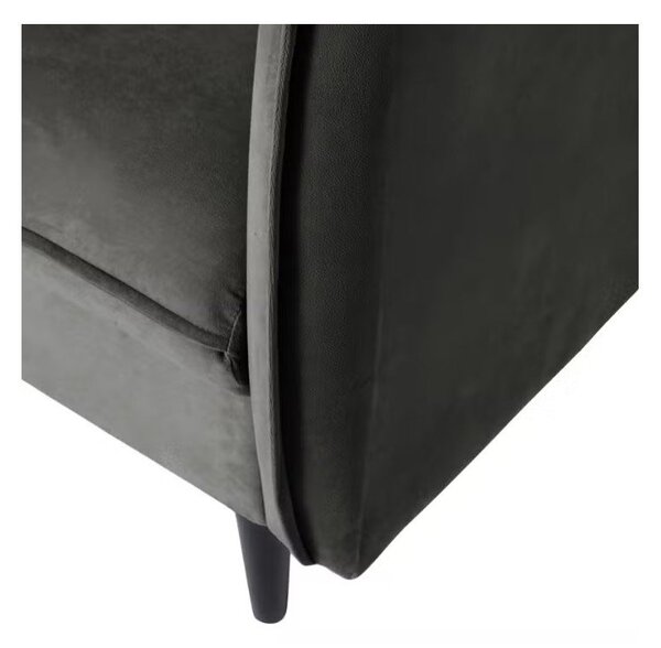Ciemnoszara aksamitna sofa 203 cm Juli – Ropez
