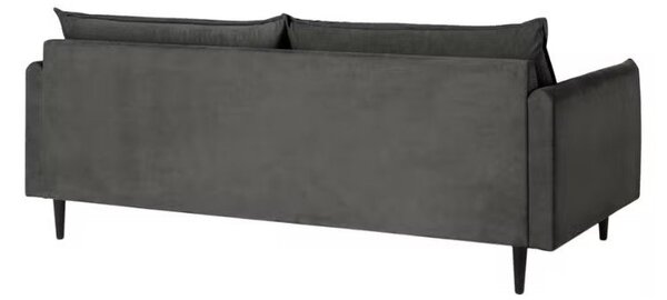 Ciemnoszara aksamitna sofa 203 cm Juli – Ropez
