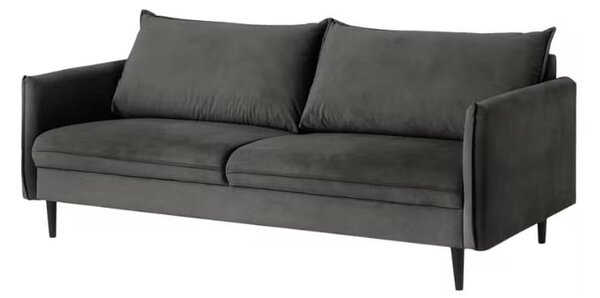 Ciemnoszara aksamitna sofa 203 cm Juli – Ropez