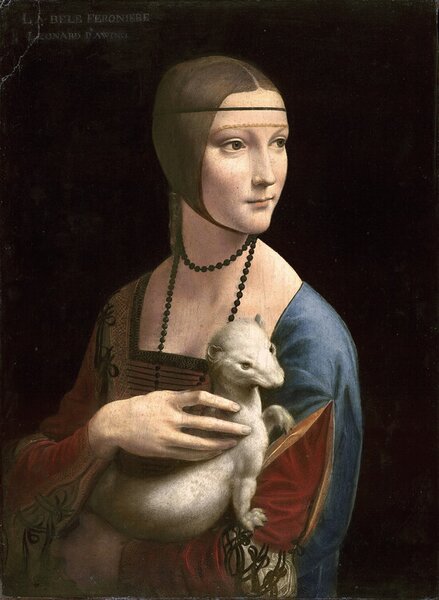 Reprodukcja The Lady with the Ermine Cecilia Gallerani c 1490, Vinci, Leonardo da