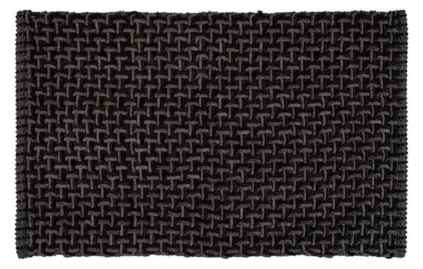 Antracytowy tekstylny dywanik łazienkowy 50x80 cm Ecoli – Wenko