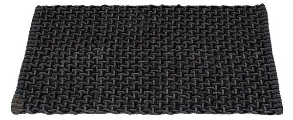 Antracytowy tekstylny dywanik łazienkowy 50x80 cm Ecoli – Wenko