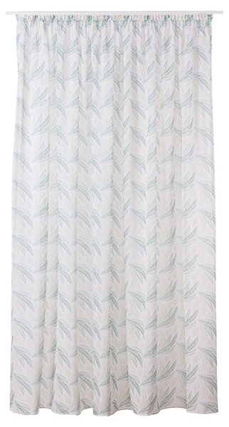 Biało-zielona firanka 300x260 cm Seva – Mendola Fabrics
