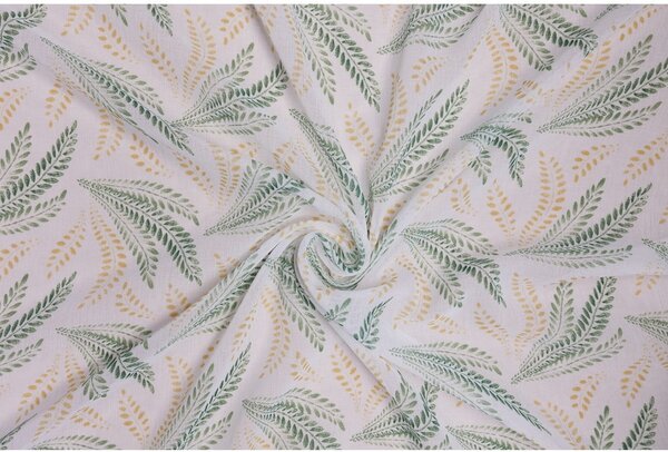 Biało-zielona firanka 300x260 cm Seva – Mendola Fabrics