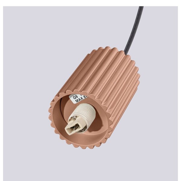 Jasnobrązowa lampa wisząca ze szklanym kloszem ø 12 cm Orbital – Sollux