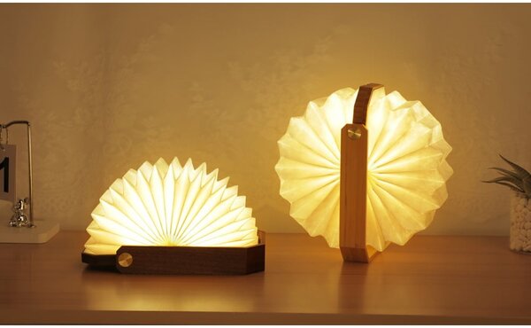 Biała/w ciemnym naturalnym kolorze dekoracja świetlna na USB Origami – Gingko