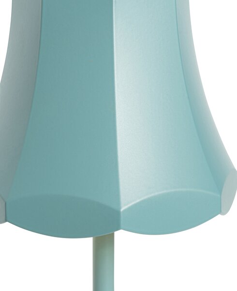 Zestaw 2 lamp stołowych retro mineralnie błękitnych ładowanych przez USB IP44 - Granny