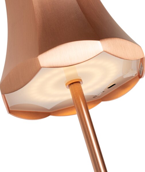 Zestaw 2 lamp stołowych Retro Miedziane Ładowalne IP44 - Granny