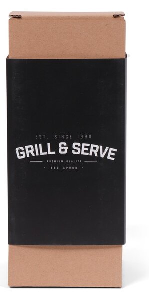 Niski fartuch do pasa z eko skóry GRILL AND SERVE, czarny