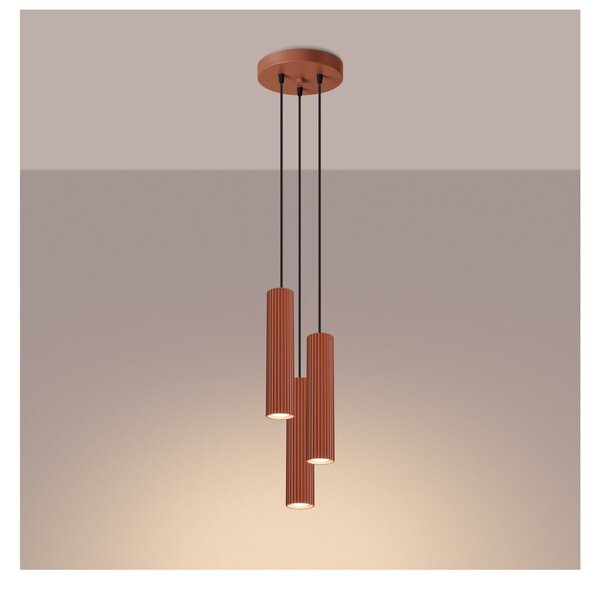 Ceglasta lampa wisząca ø 19,5 cm Gleam – Sollux