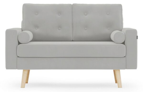 Jasnoszara dwuosobowa sofa MANDI