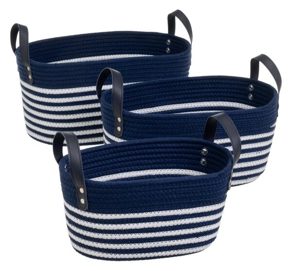 Tekstylne koszyki zestaw 3 szt. 38x22x20 cm – Casa Selección