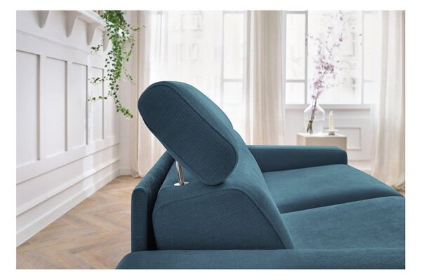 Niebieska rozkładana sofa 195 cm Monaco – Bobochic Paris