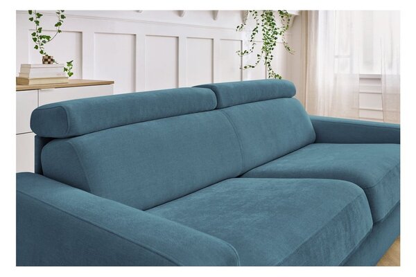 Niebieska rozkładana sofa 195 cm Monaco – Bobochic Paris