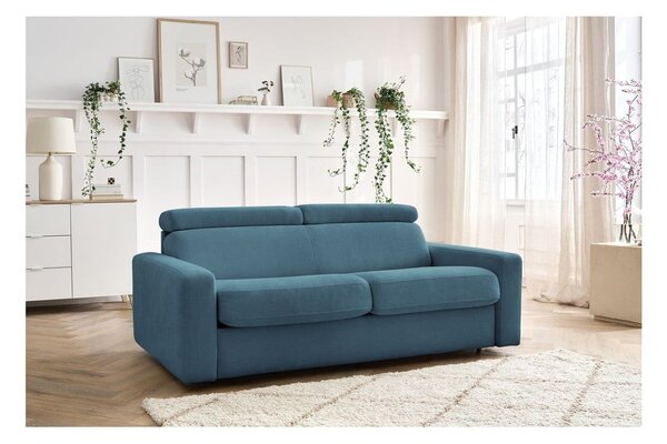 Niebieska rozkładana sofa 195 cm Monaco – Bobochic Paris