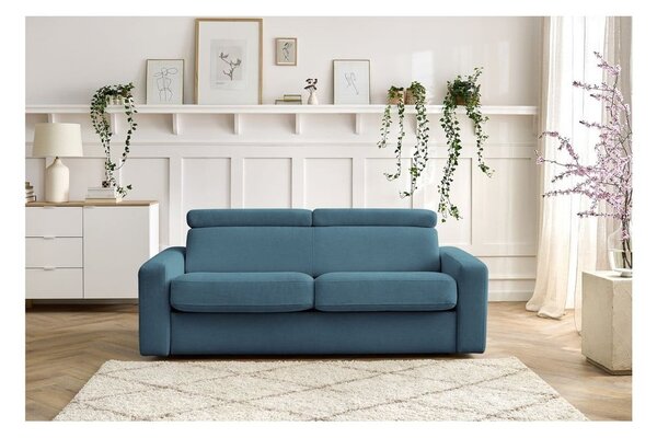 Niebieska rozkładana sofa 195 cm Monaco – Bobochic Paris