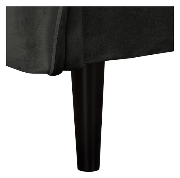 Ciemnoszara aksamitna sofa 138 cm Juli – Ropez