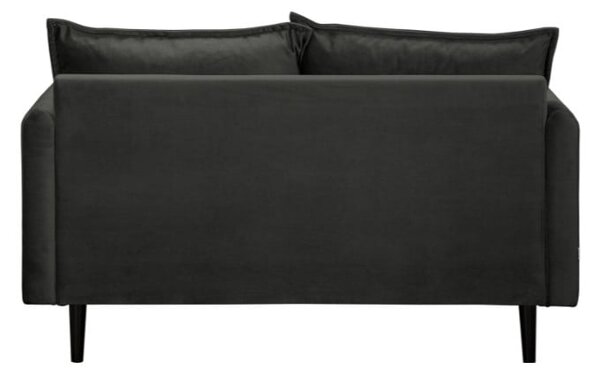 Ciemnoszara aksamitna sofa 138 cm Juli – Ropez