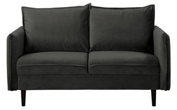 Ciemnoszara aksamitna sofa 138 cm Juli – Ropez