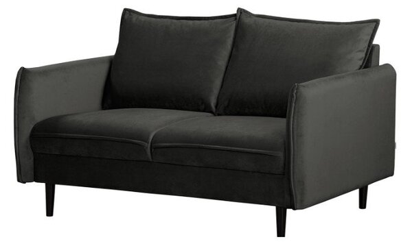 Ciemnoszara aksamitna sofa 138 cm Juli – Ropez